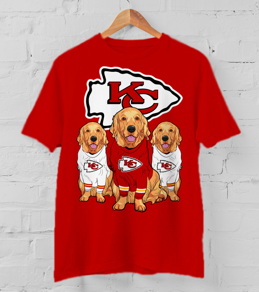 Kansas City Chiefs Golden Retrievers T-Shirt