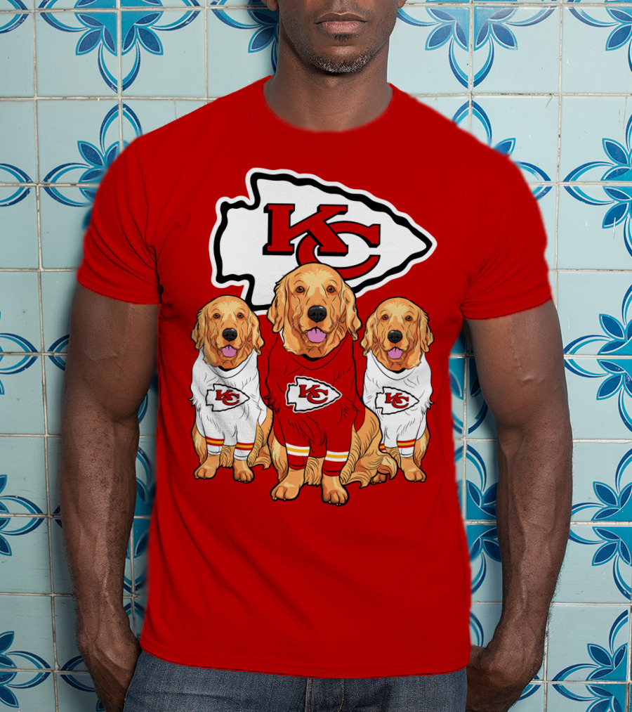 Kansas City Chiefs Golden Retrievers T-Shirt