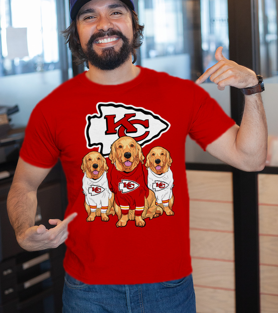 Kansas City Chiefs Golden Retrievers T-Shirt