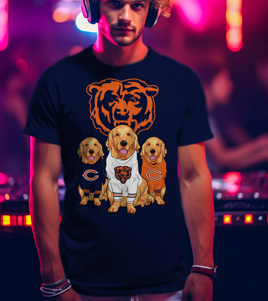 Chicago Bears Golden Retrievers T-Shirt