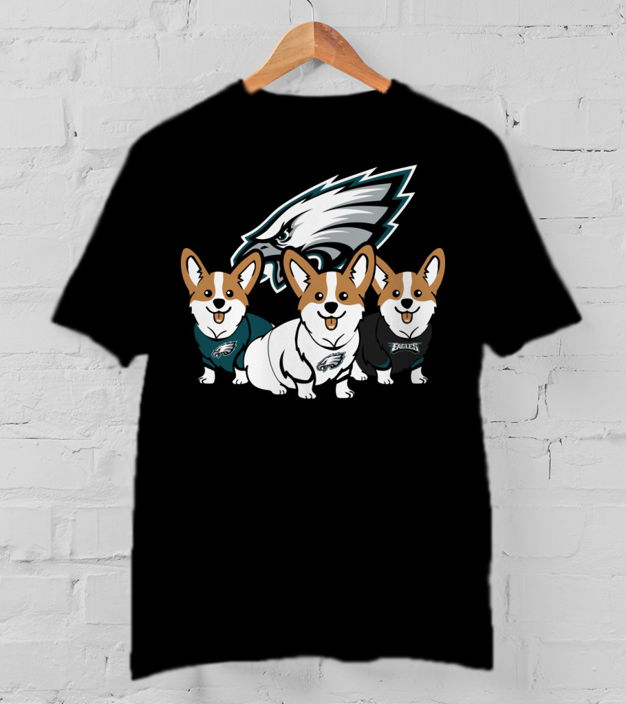 Philadelphia Eagles Corgi Trio T-Shirt