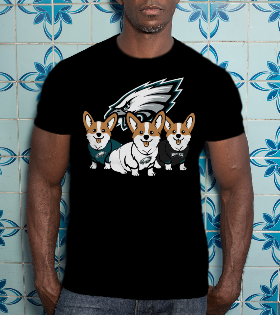 Philadelphia Eagles Corgi Trio T-Shirt