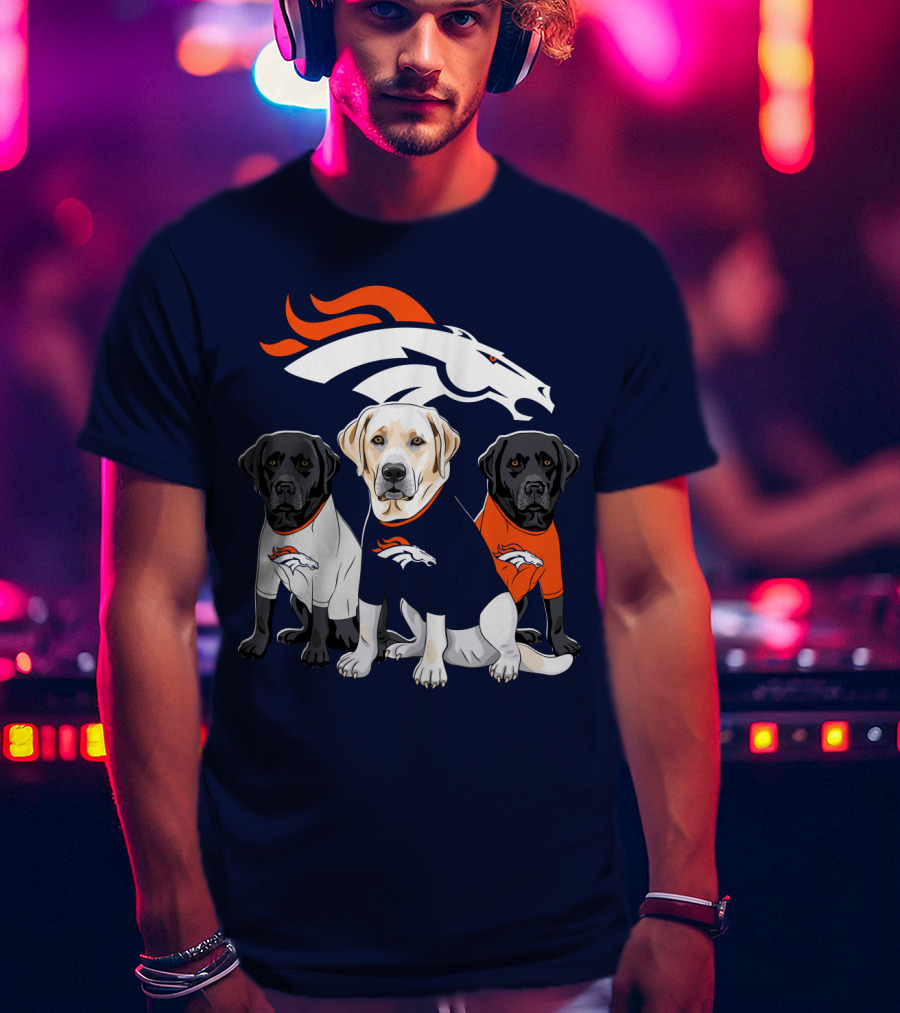 Denver Broncos Labrador Retriever T-Shirt
