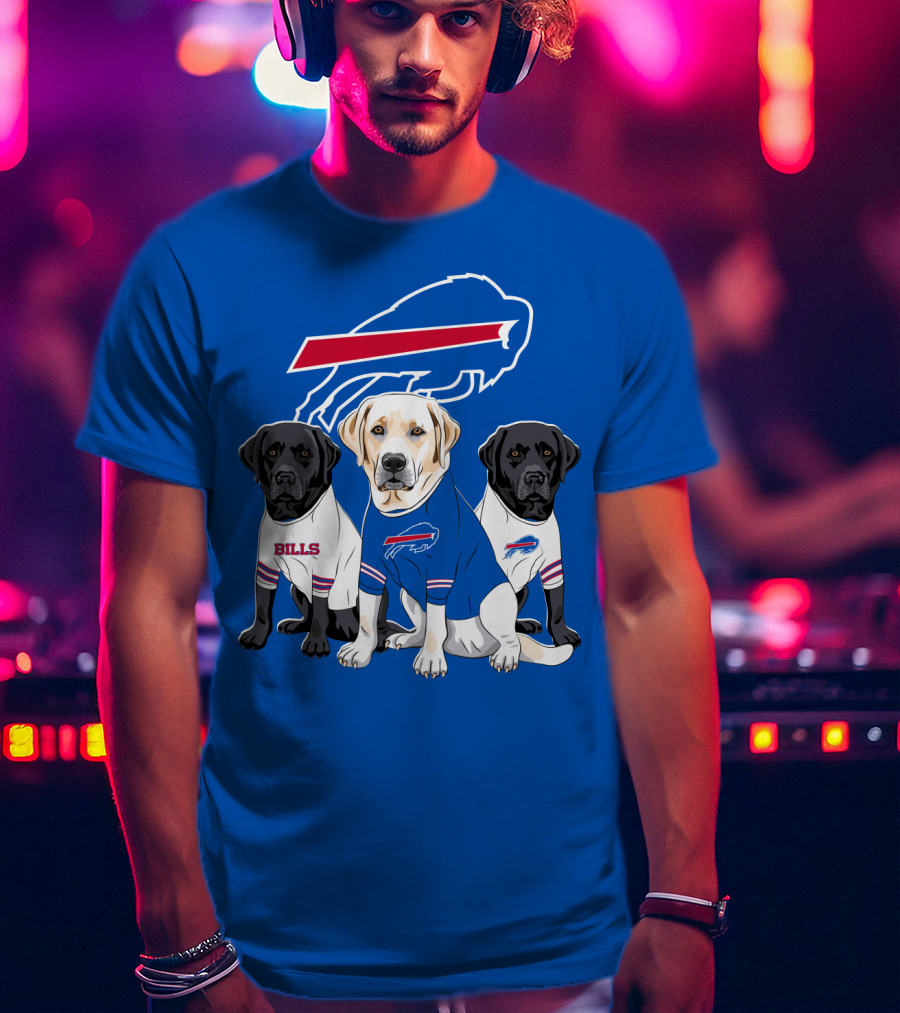 Buffalo Bills Labrador Retriever Trio T-Shirt