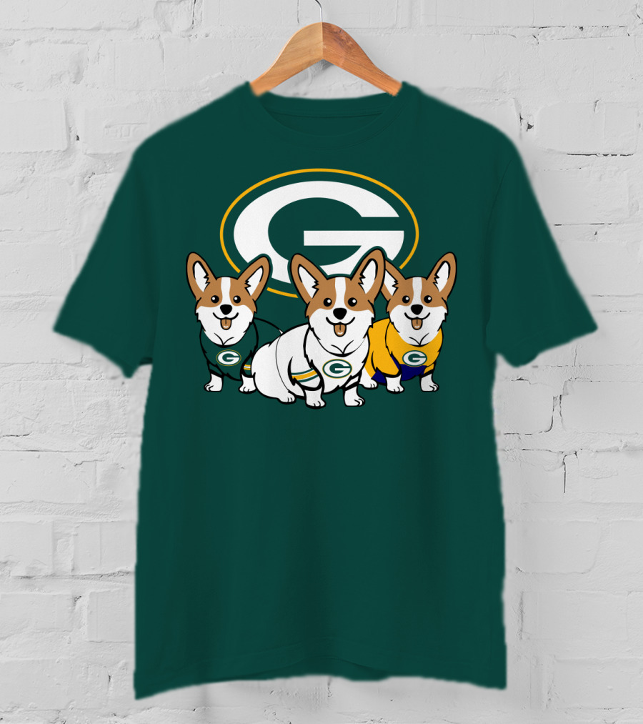 Green Bay Packers Corgi T-Shirt