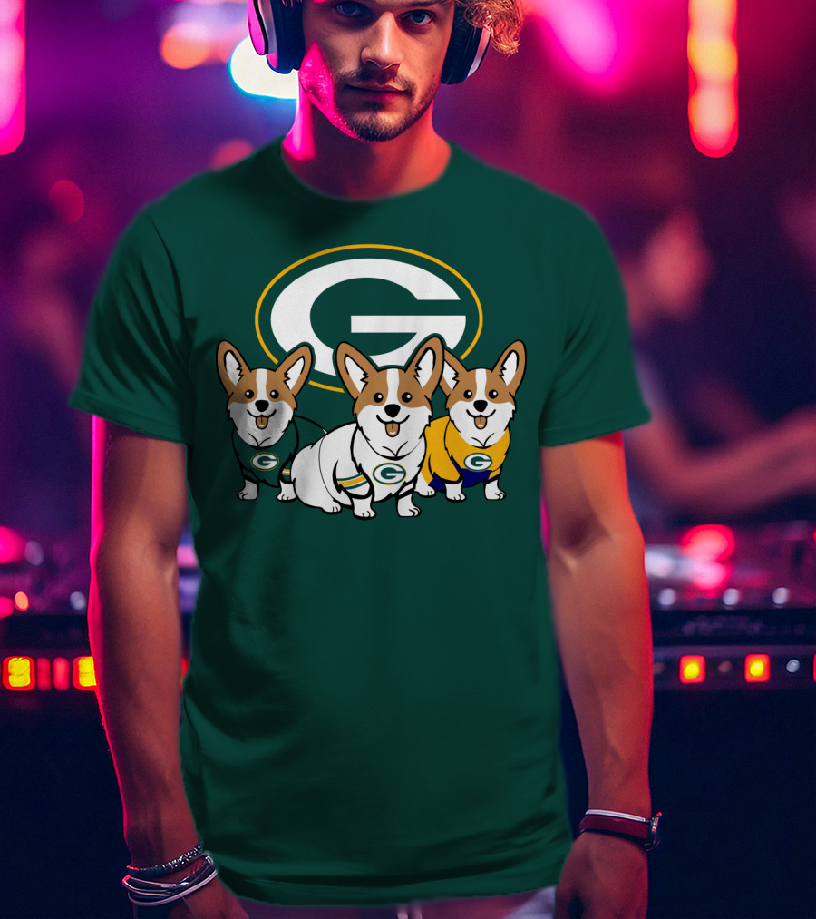 Green Bay Packers Corgi T-Shirt