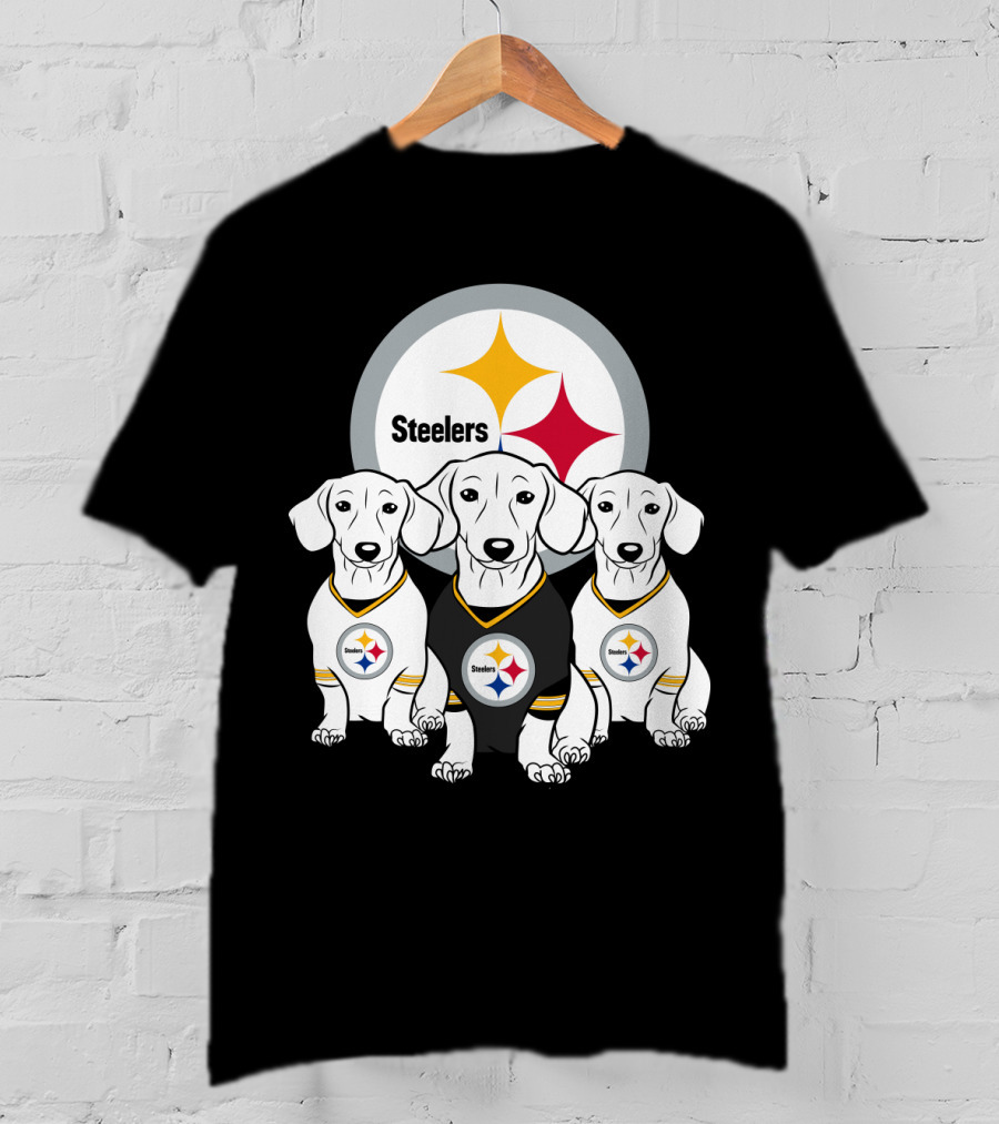Steelers Dachshund Trio T-Shirt