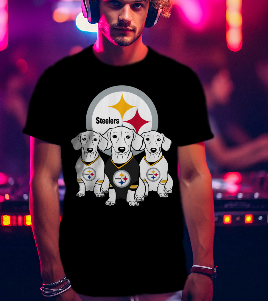 Steelers Dachshund Trio T-Shirt