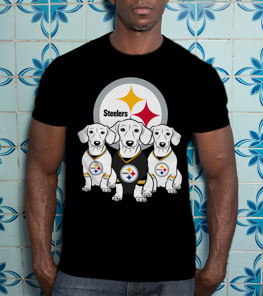 Steelers Dachshund Trio T-Shirt