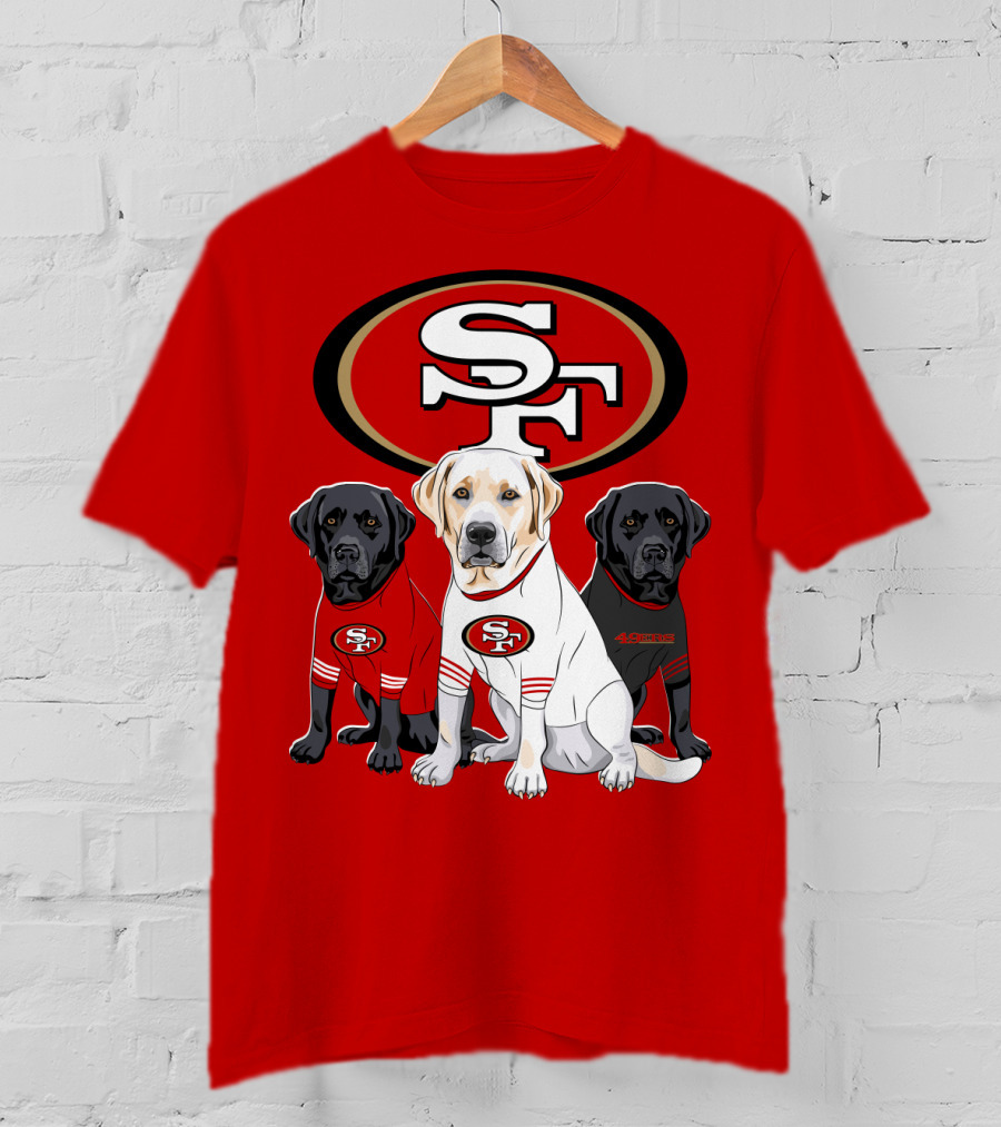 San Francisco 49ers Labrador Retriever Trio T-Shirt