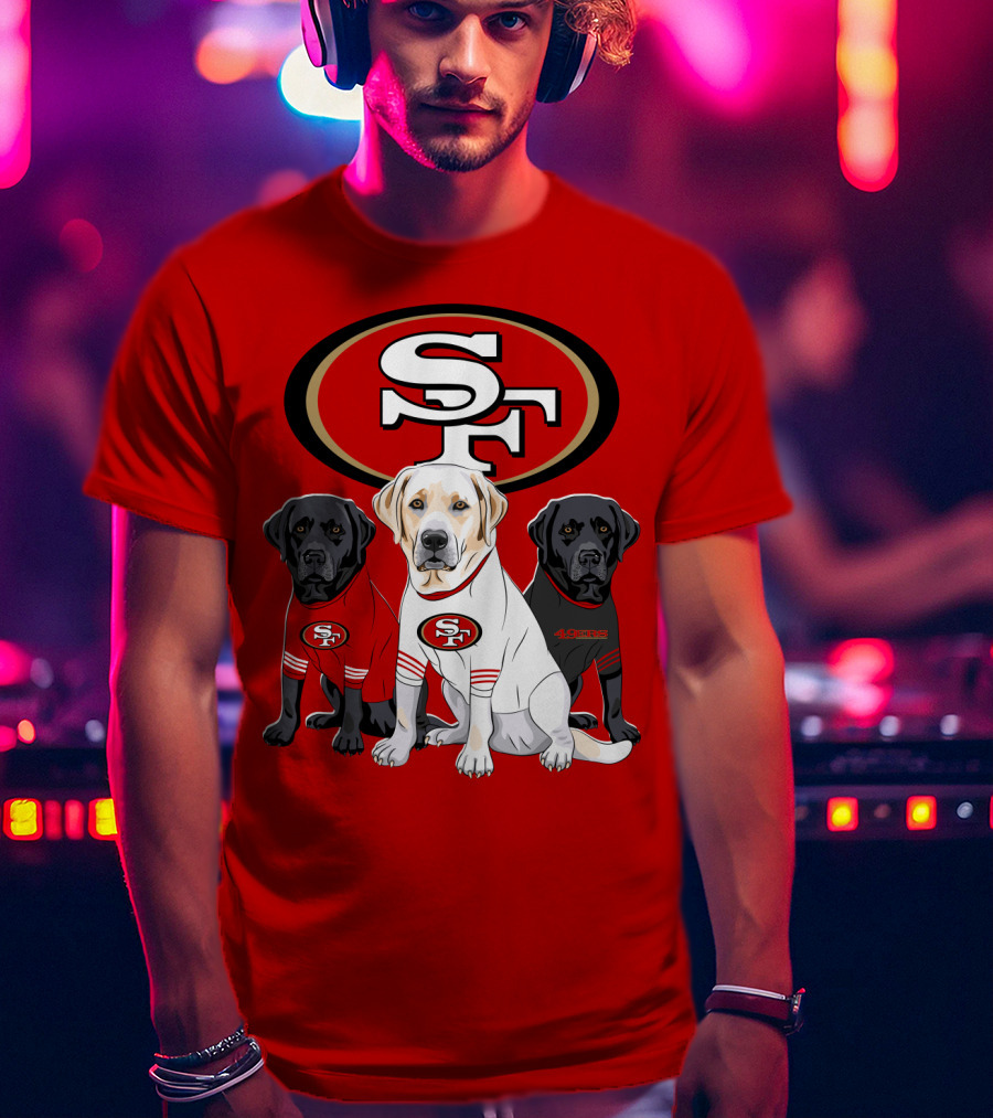 San Francisco 49ers Labrador Retriever Trio T-Shirt