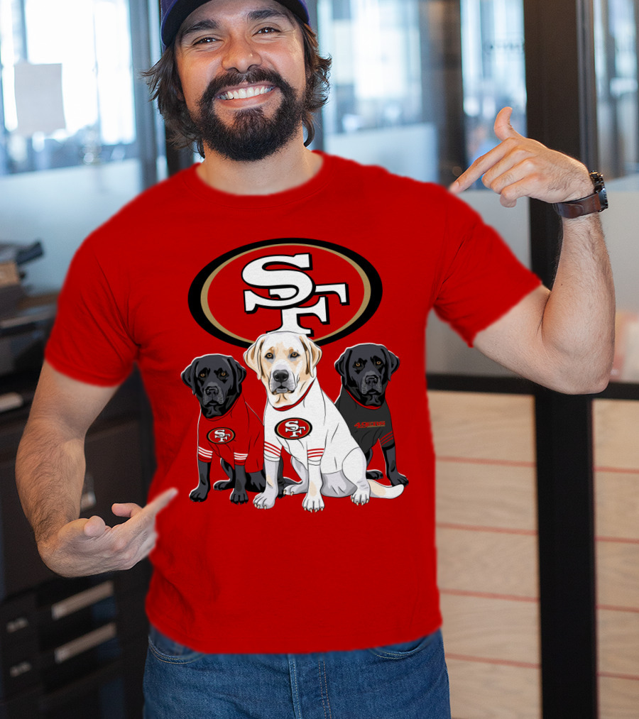 San Francisco 49ers Labrador Retriever Trio T-Shirt