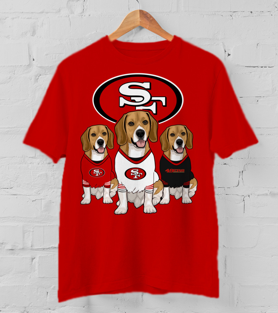 San Francisco 49ers Beagle Trio T-Shirt