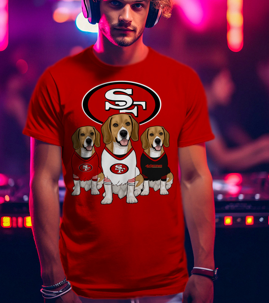 San Francisco 49ers Beagle Trio T-Shirt