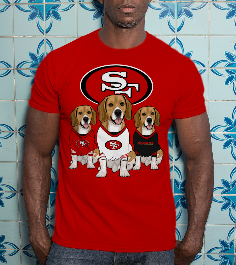 San Francisco 49ers Beagle Trio T-Shirt