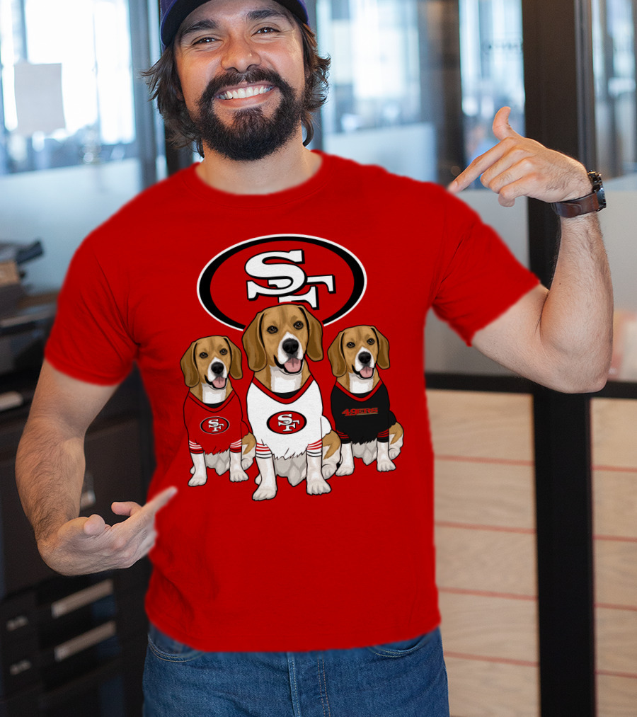 San Francisco 49ers Beagle Trio T-Shirt