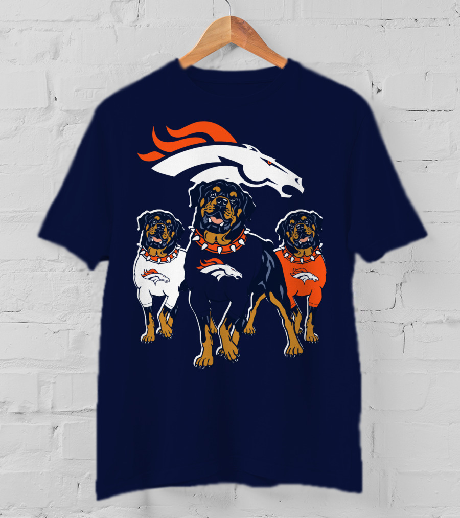 Rottweiler Dogs Denver Broncos T-Shirt