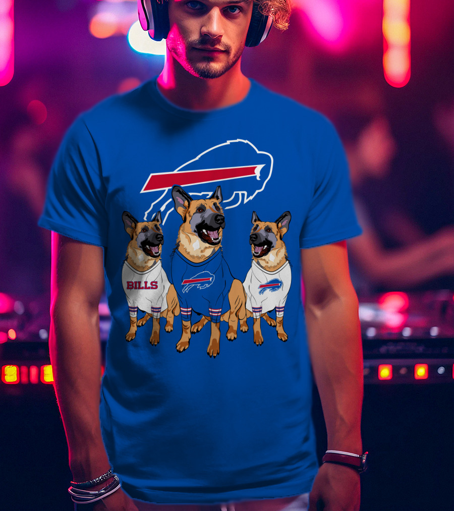 Buffalo Bills German Shepherd Trio T-Shirt