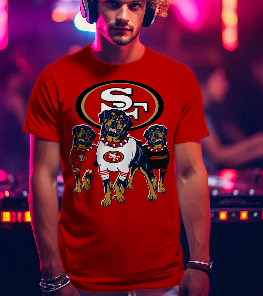San Francisco 49ers Rottweiler Trio T-Shirt