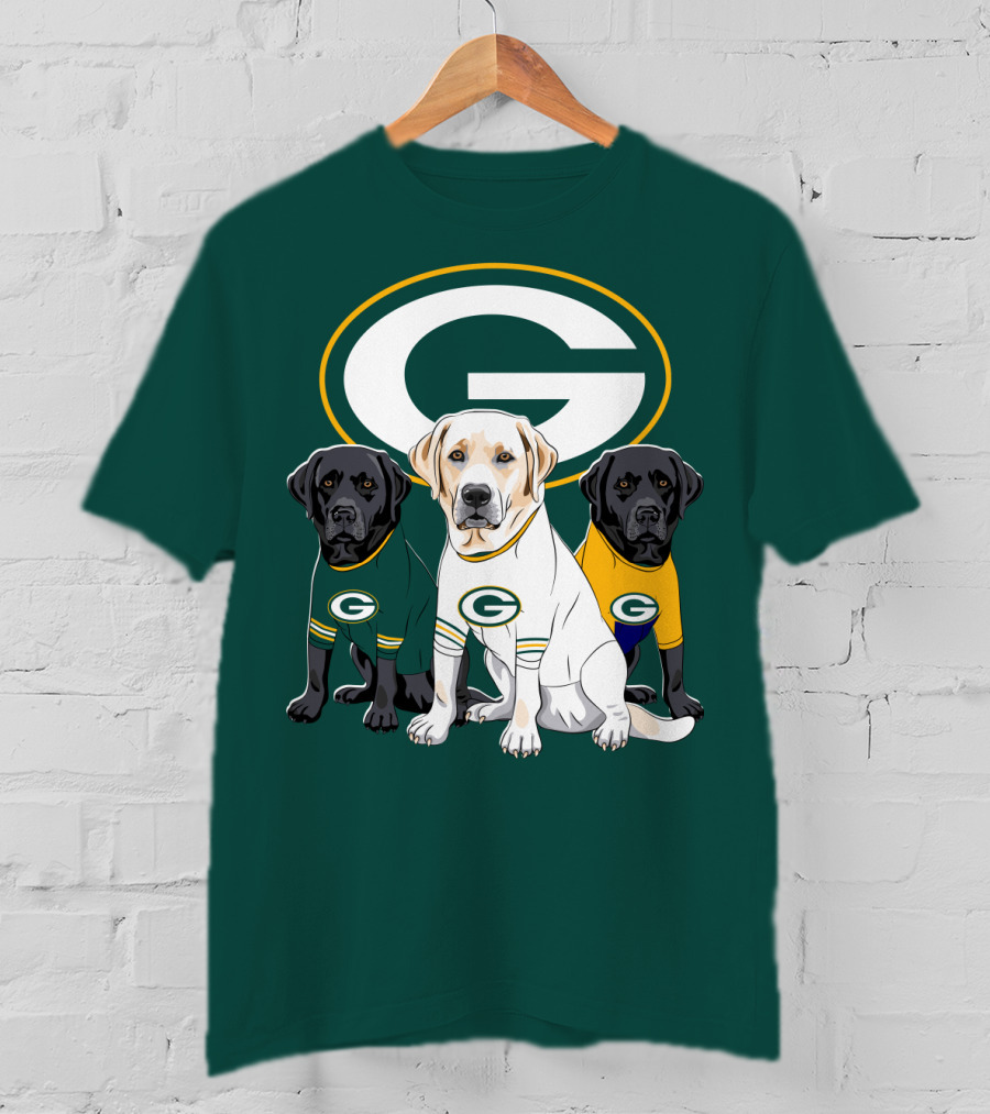 Green Bay Packers Labrador Retriever Trio T-Shirt