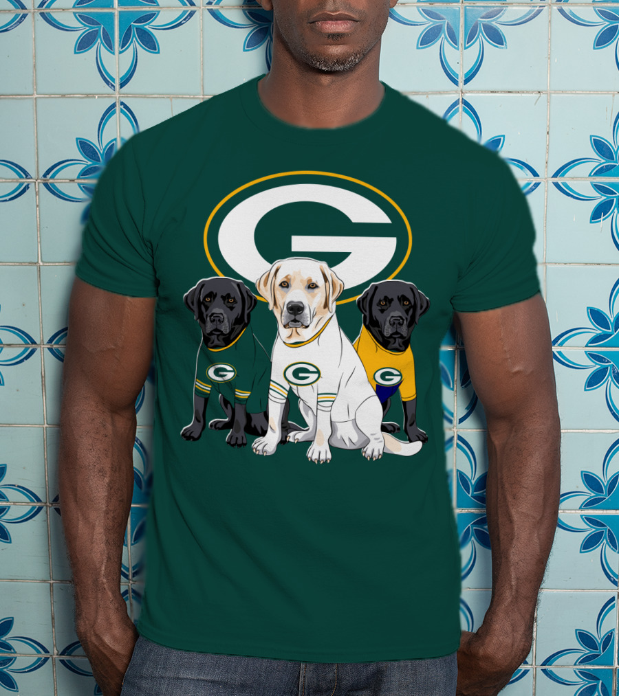 Green Bay Packers Labrador Retriever Trio T-Shirt