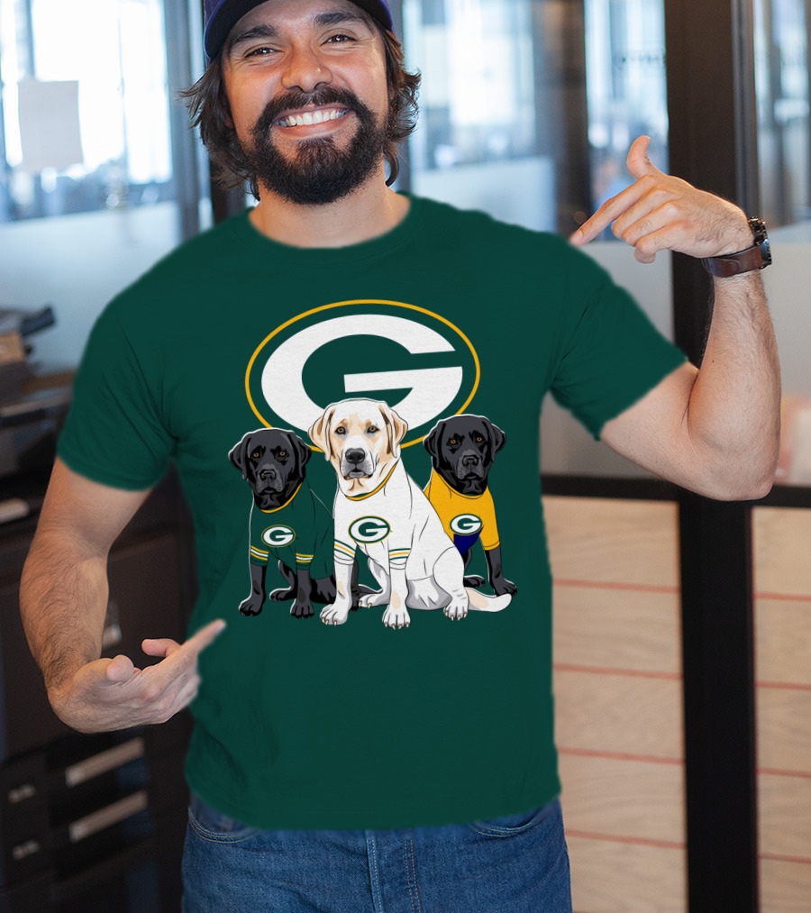Green Bay Packers Labrador Retriever Trio T-Shirt