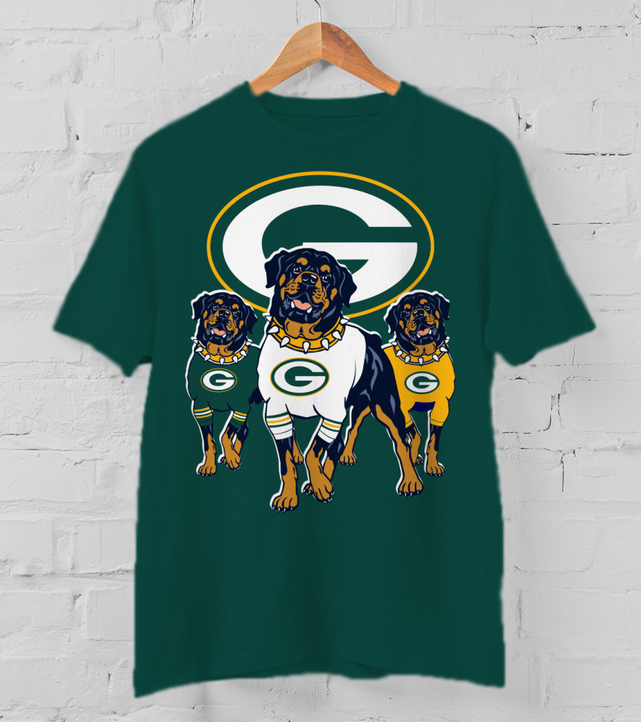 Green Bay Packers Rottweiler T-Shirt