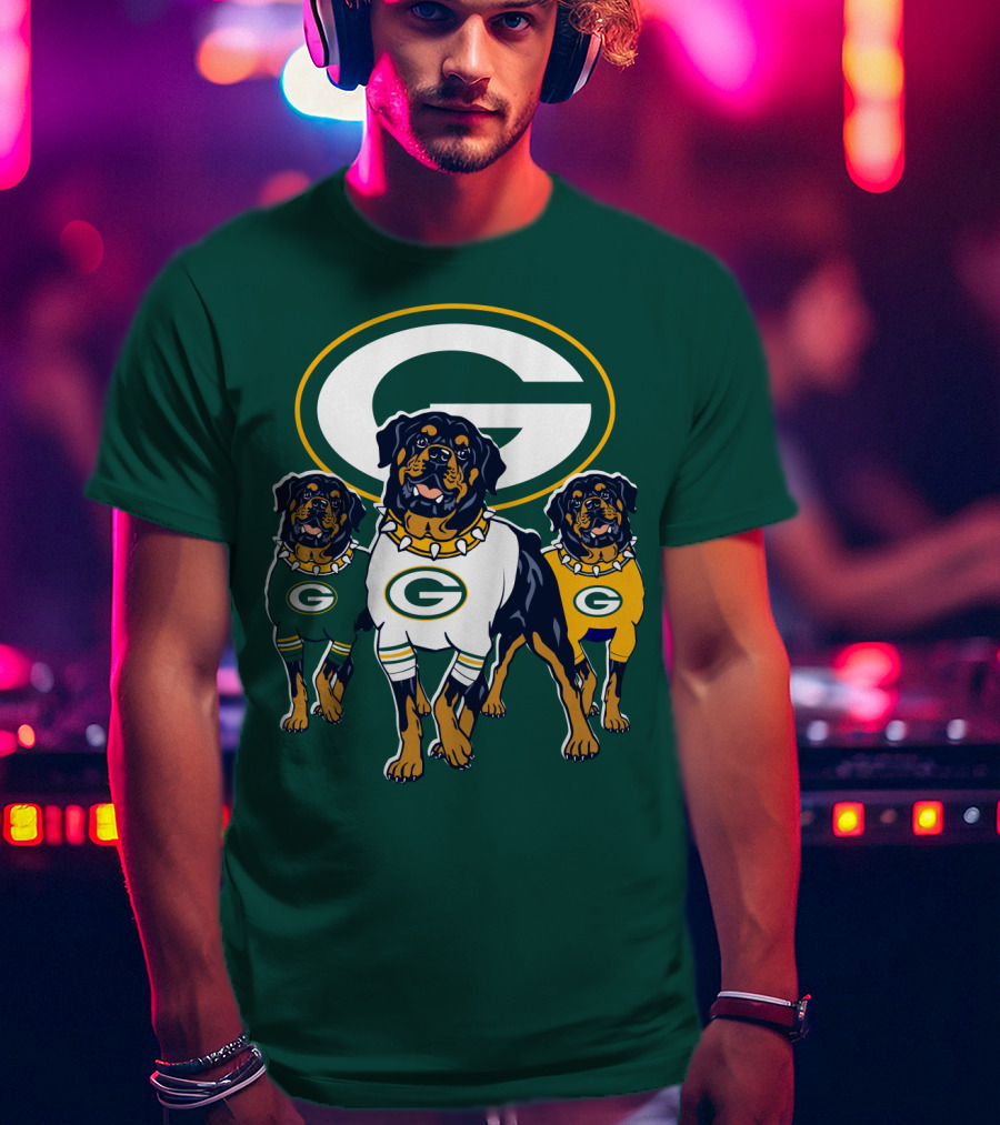 Green Bay Packers Rottweiler T-Shirt