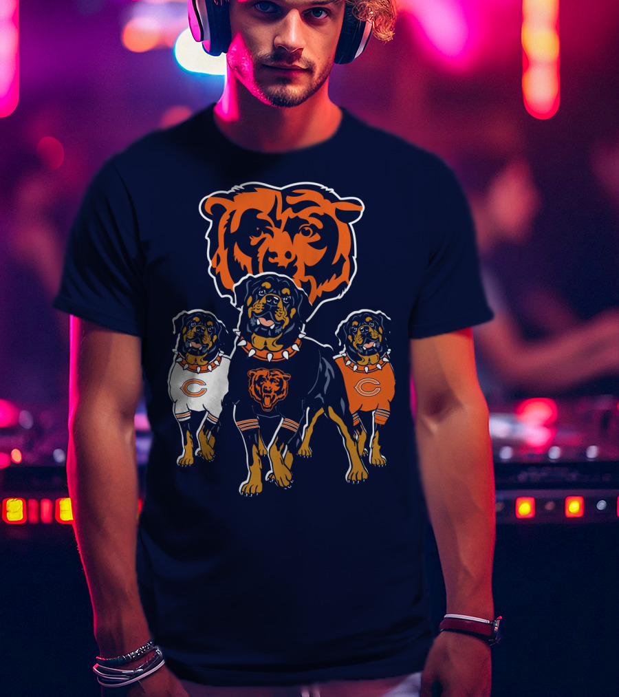 Chicago Bears Rottweiler Dog T-Shirt
