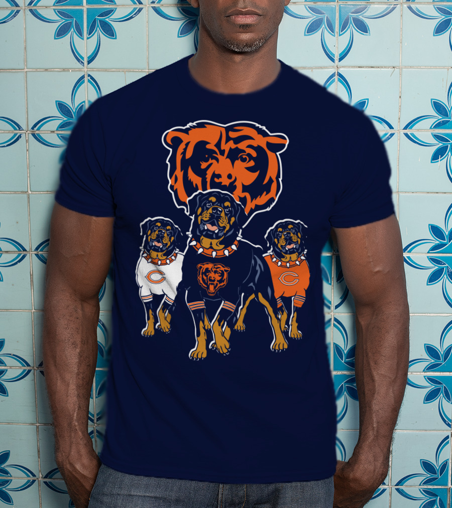 Chicago Bears Rottweiler Dog T-Shirt