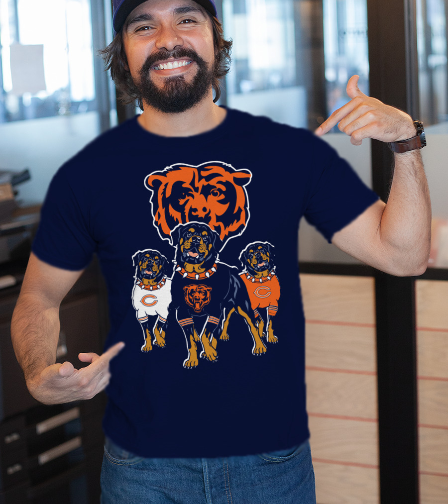 Chicago Bears Rottweiler Dog T-Shirt