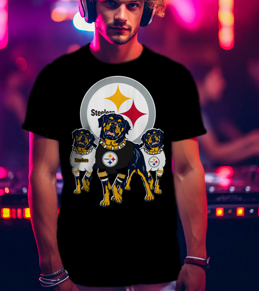 Steelers Rottweiler Trio T-Shirt