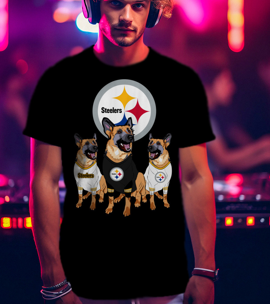 Steelers German Shepherd Trio T-Shirt
