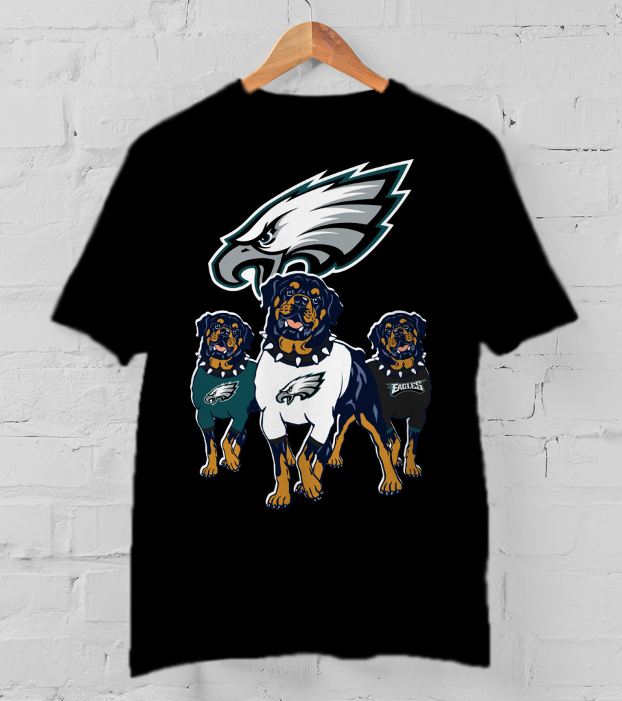 Philadelphia Eagles Rottweiler Trio T-Shirt