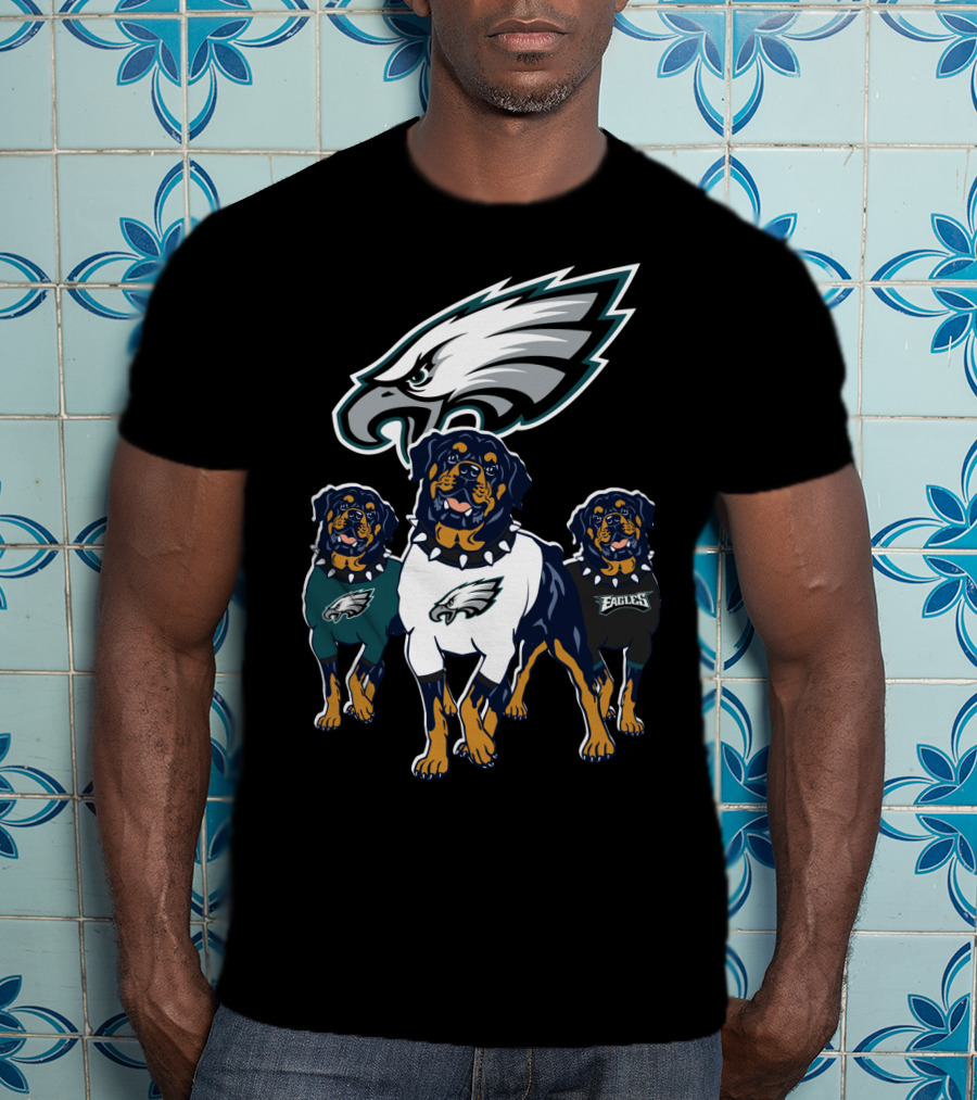 Philadelphia Eagles Rottweiler Trio T-Shirt