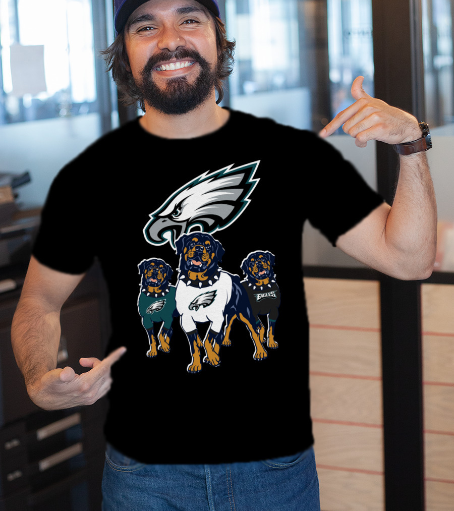 Philadelphia Eagles Rottweiler Trio T-Shirt
