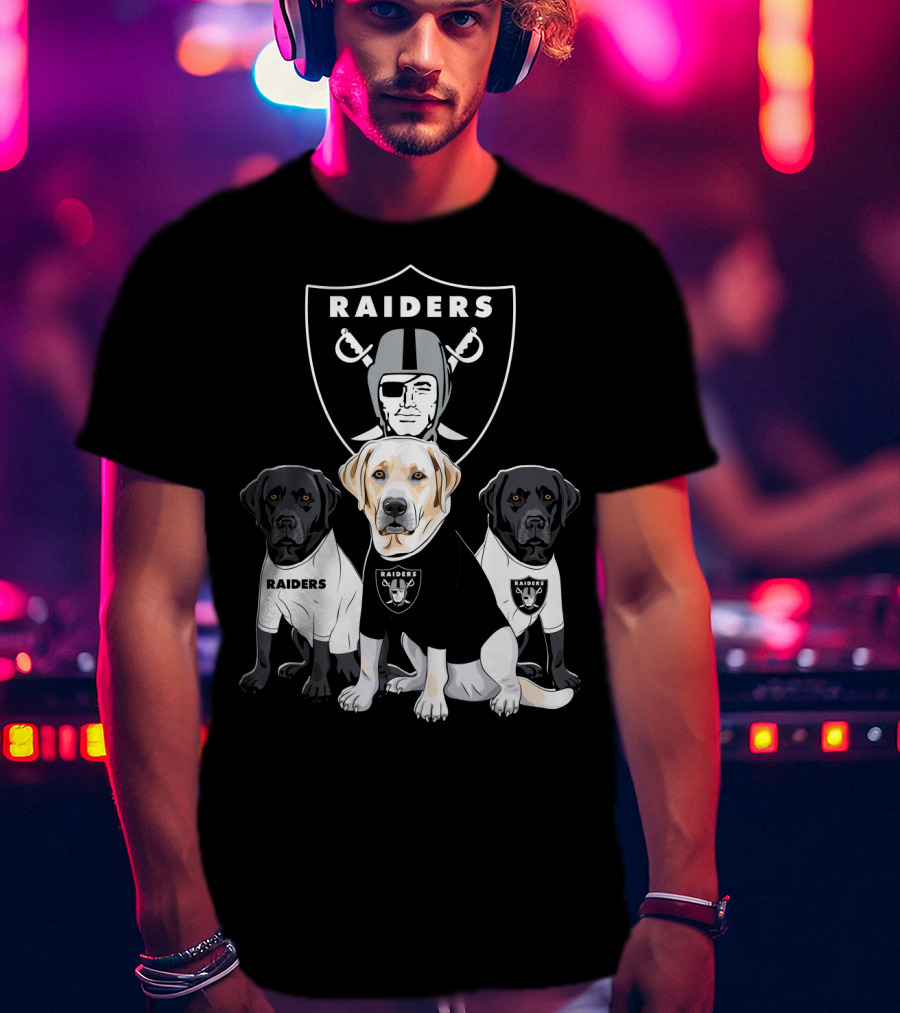 Las Vegas Raiders Labrador Retriever T-Shirt