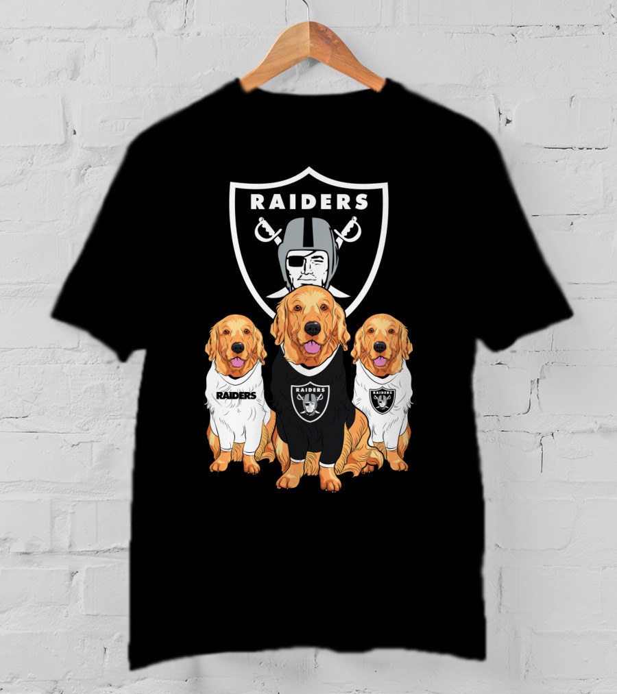 Las Vegas Raiders Golden Retrievers T-Shirt