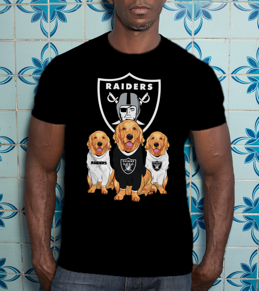 Las Vegas Raiders Golden Retrievers T-Shirt
