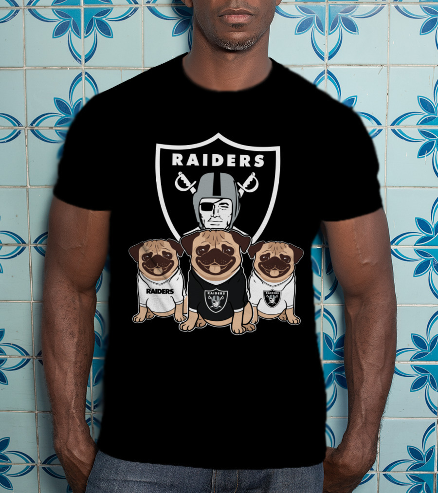 Las Vegas Raiders Pug In Team Gear T-Shirt