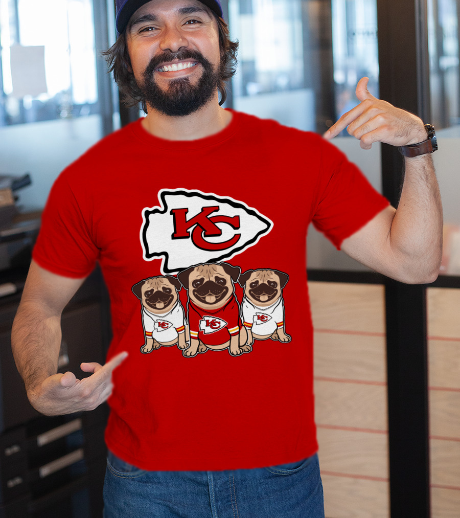Kansas City Chiefs Pug Lovers Football Team T-Shirt