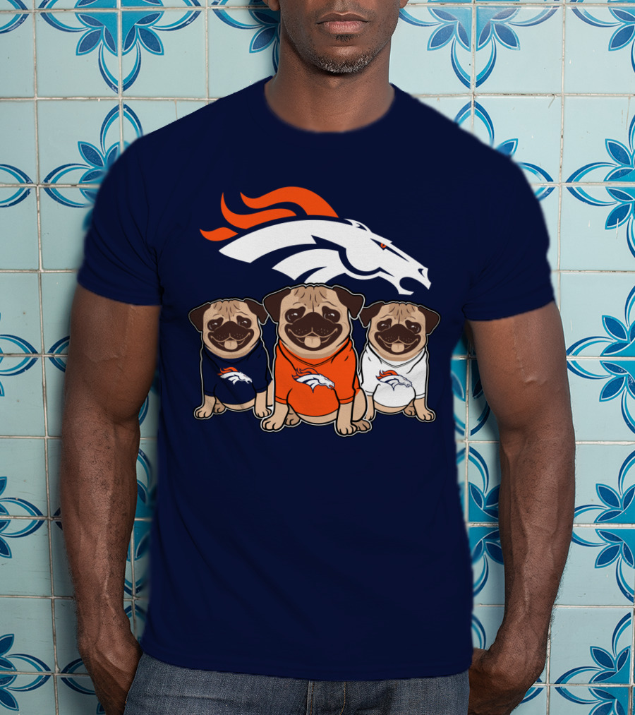 Pug Broncos Trio T-Shirt