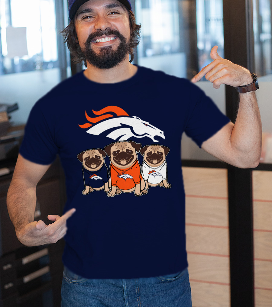 Pug Broncos Trio T-Shirt