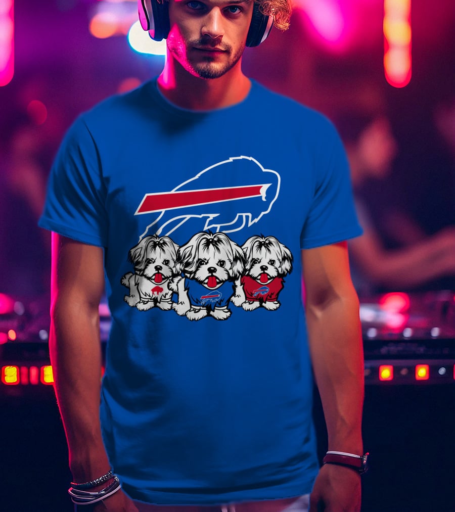 Buffalo Bills Shih Tzu Trio T-Shirt