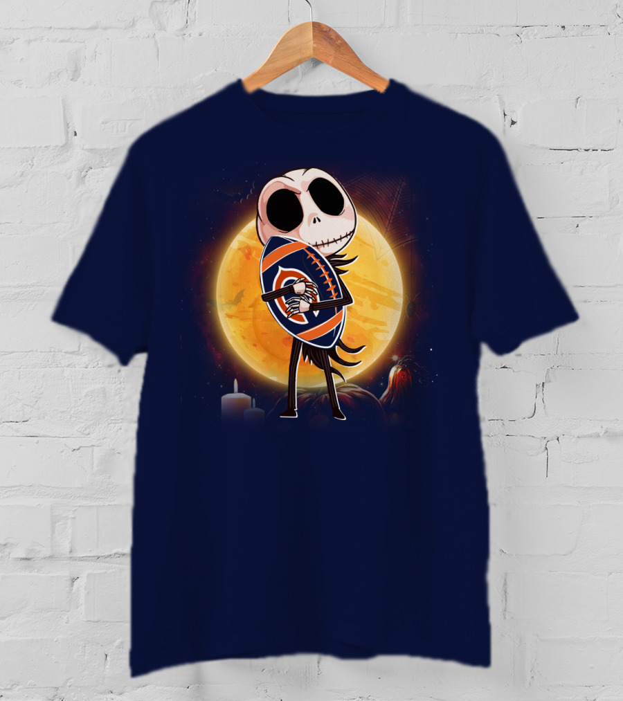 Jack Holding Bears Football In Moonlight T-Shirt