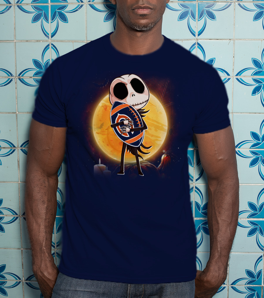 Jack Holding Bears Football In Moonlight T-Shirt