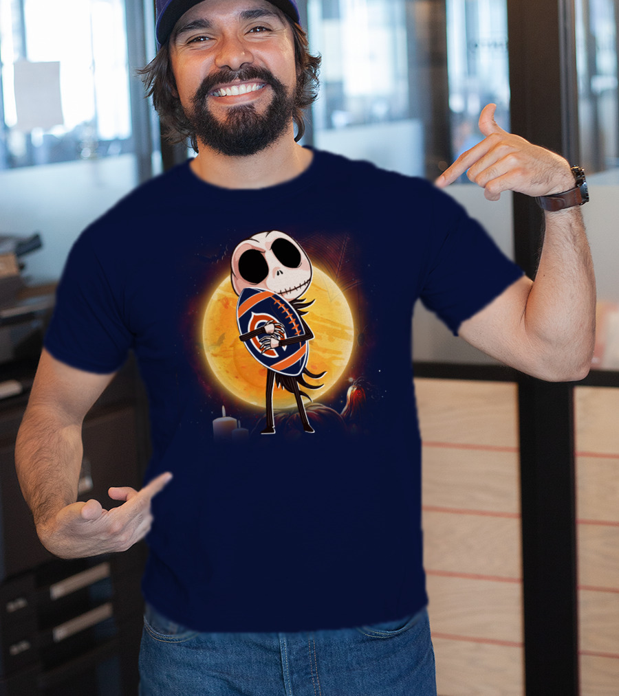Jack Holding Bears Football In Moonlight T-Shirt
