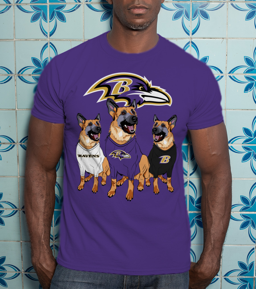 Ravens German Shepherd Trio T-Shirt