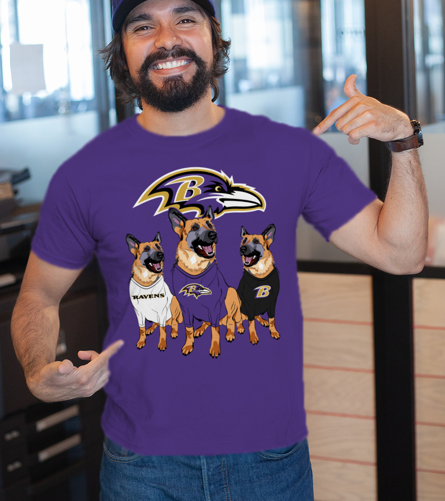 Ravens German Shepherd Trio T-Shirt