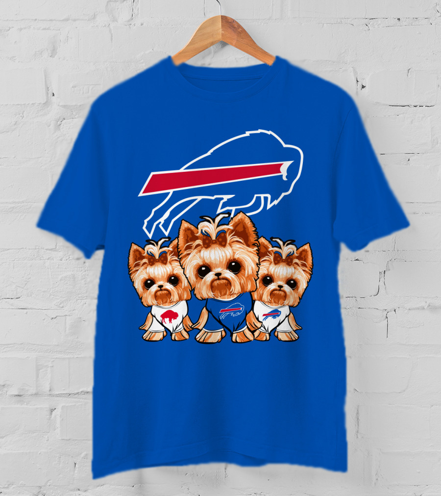 Buffalo Bills Yorkshire Terrier With Team T-Shirt